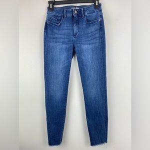 DL1961 size 25 Women’s Blue Florence Cropped Mid Rise Instasculpt Skinny Jeans